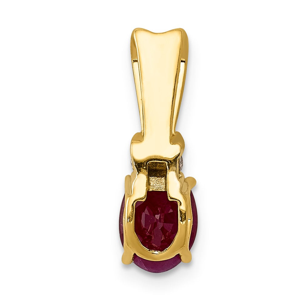Oval Gemstone & Diamond Pendants