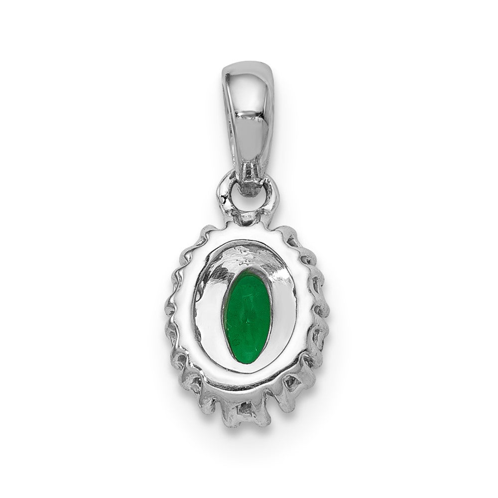 Oval Gemstone and Diamond Halo Pendants