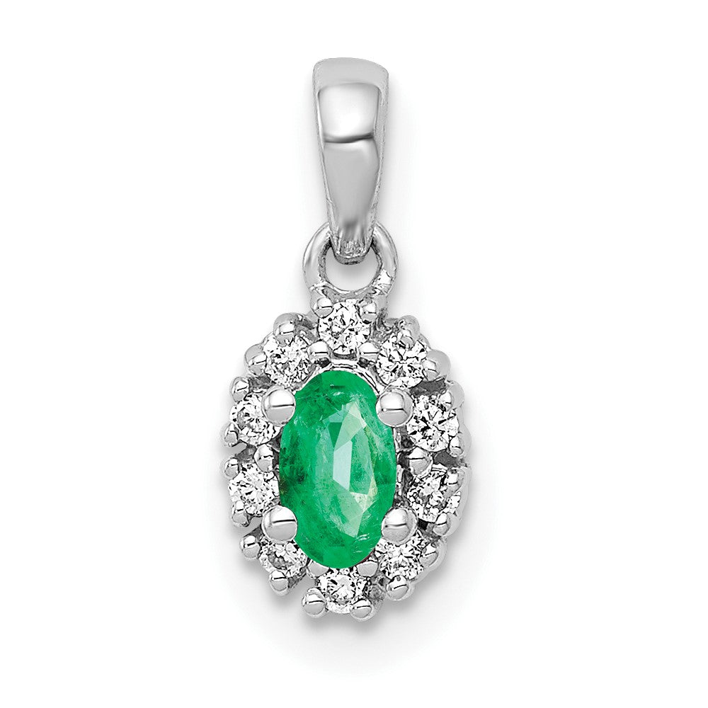 Oval Gemstone and Diamond Halo Pendants
