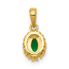 Oval Gemstone and Diamond Halo Pendants