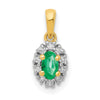 Oval Gemstone and Diamond Halo Pendants