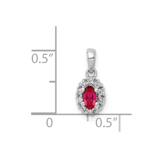 Oval Gemstone and Diamond Halo Pendants