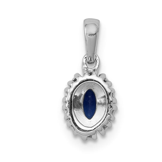 Oval Gemstone and Diamond Halo Pendants