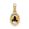 Oval Gemstone and Diamond Halo Pendants