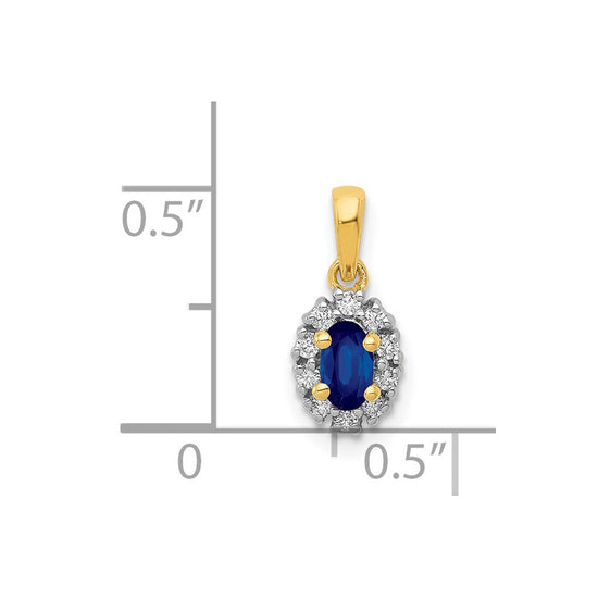 Oval Gemstone and Diamond Halo Pendants