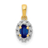 Oval Gemstone and Diamond Halo Pendants