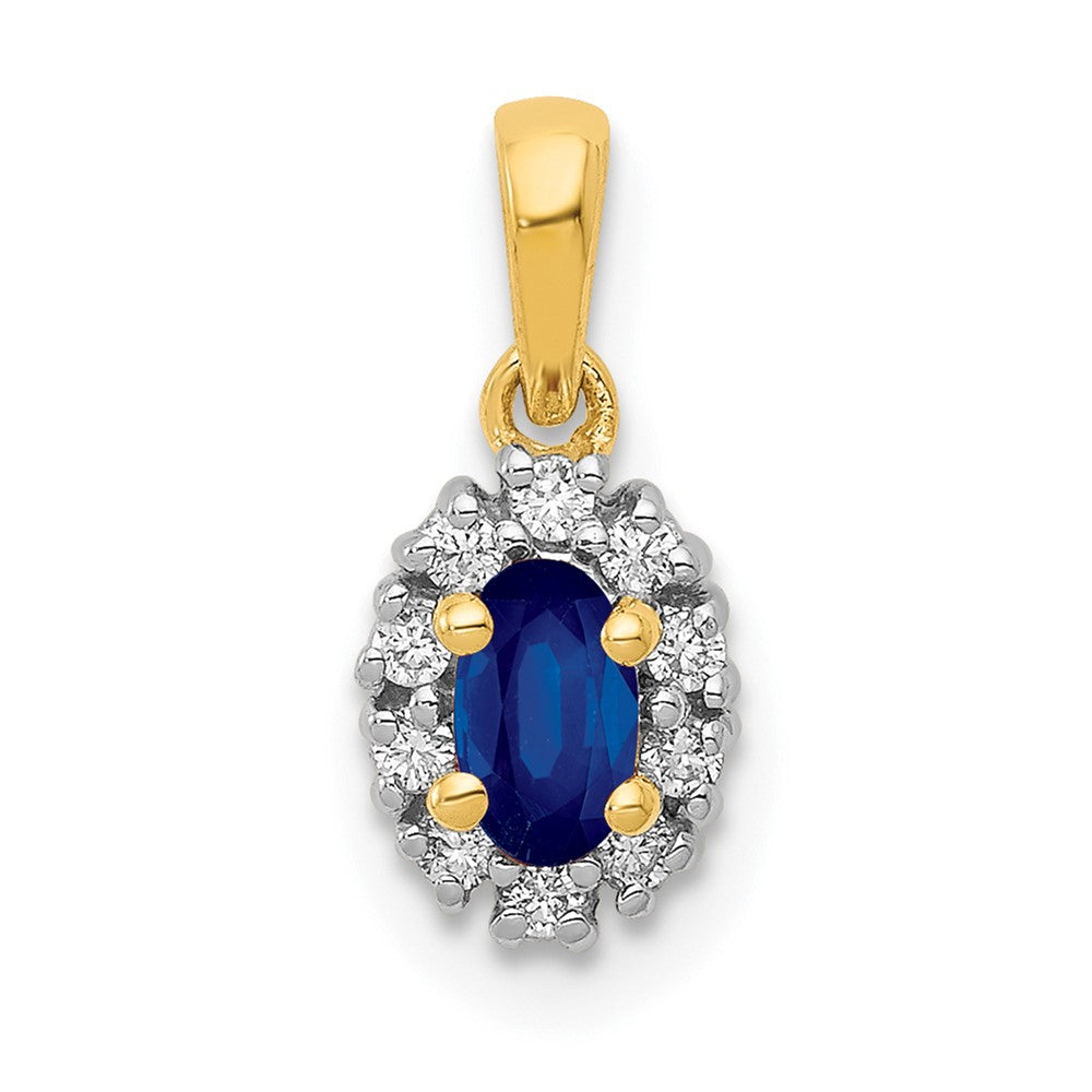 Oval Gemstone and Diamond Halo Pendants
