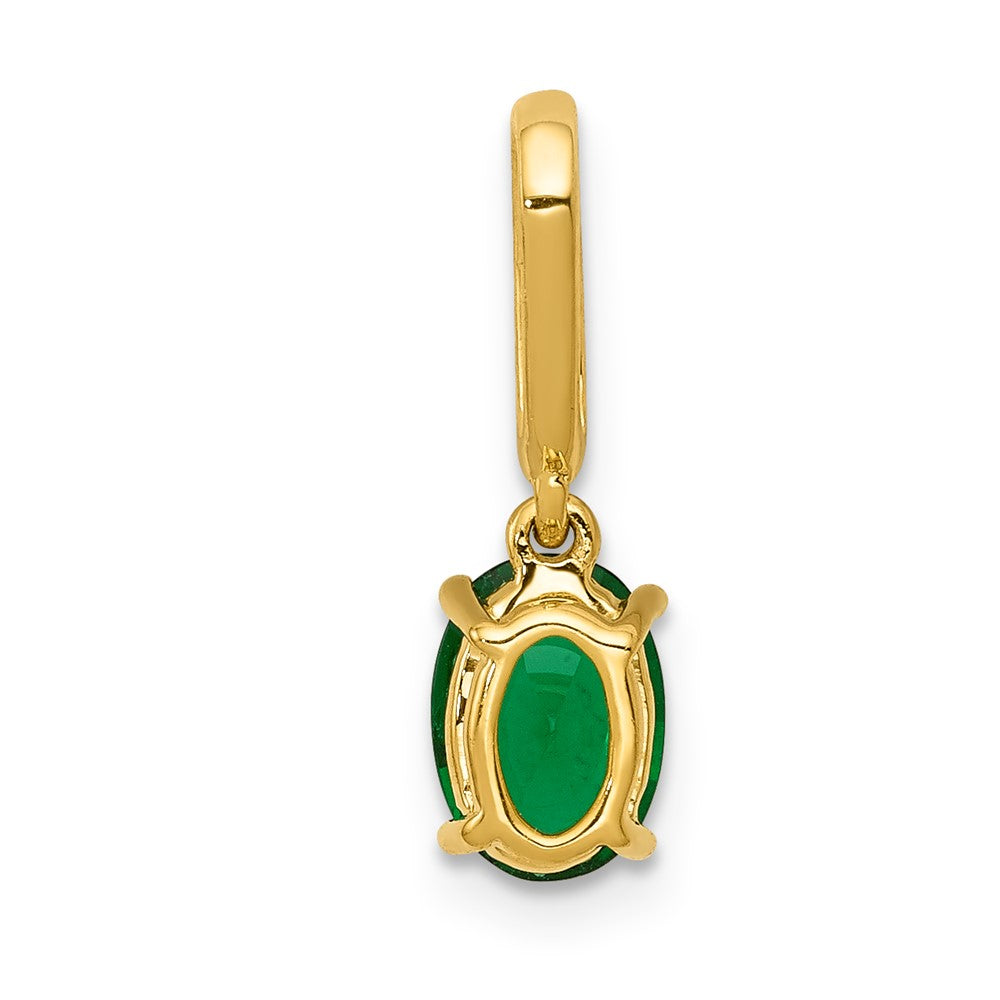 Oval Gemstone & Diamond Pendants