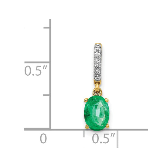 Oval Gemstone & Diamond Pendants