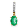Oval Gemstone & Diamond Pendants