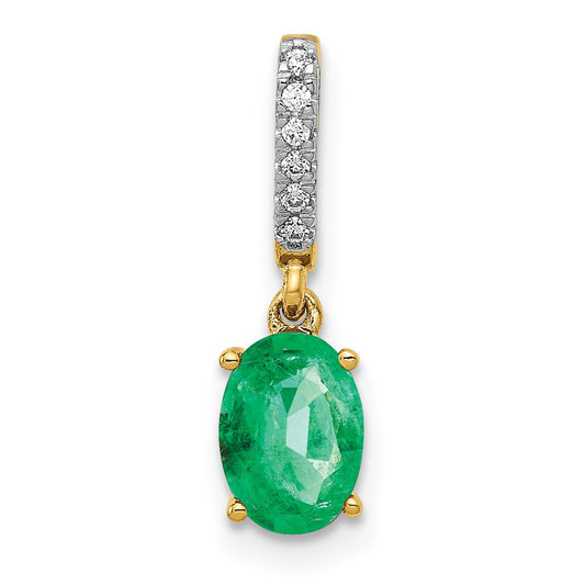 Oval Gemstone & Diamond Pendants