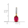 Oval Gemstone & Diamond Pendants