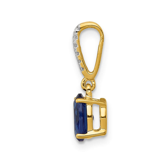 Oval Gemstone & Diamond Pendants