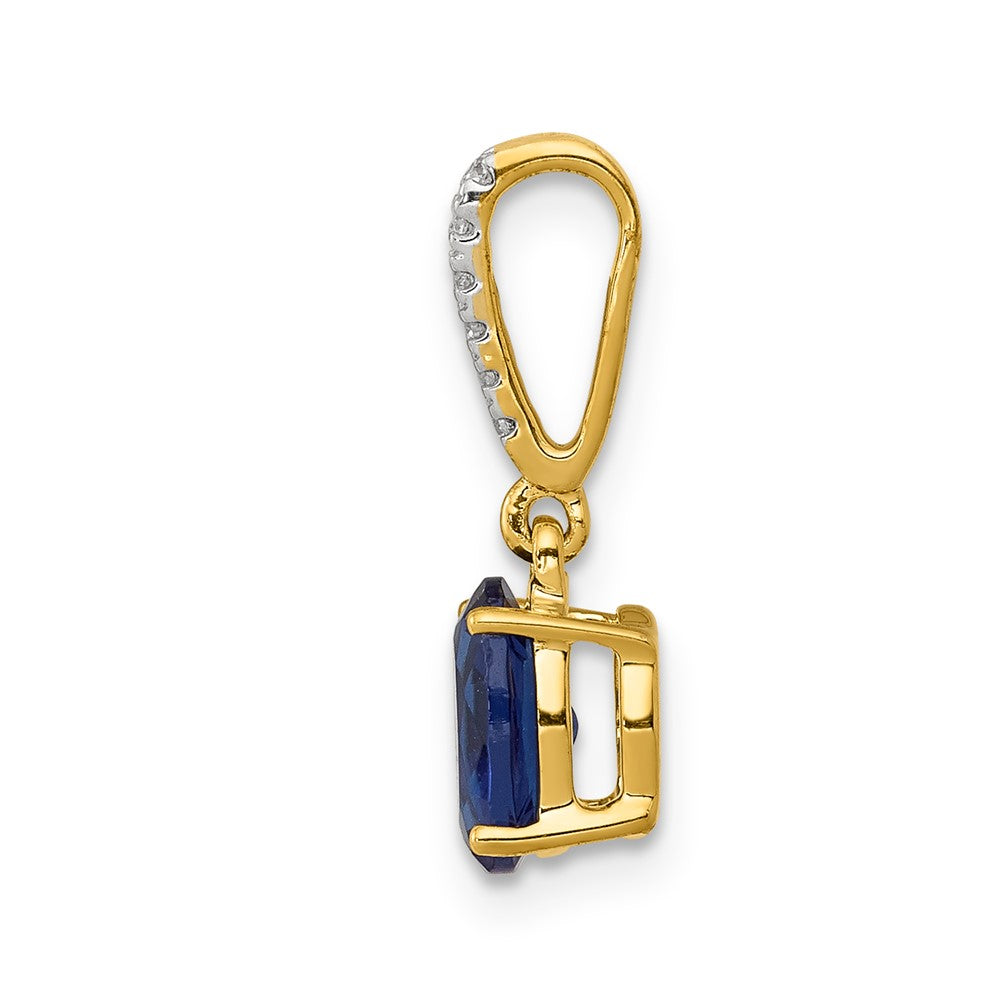 Oval Gemstone & Diamond Pendants