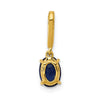 14k Diamond and 1.04 Oval Sapphire Pendant