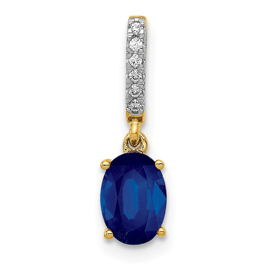 Oval Gemstone & Diamond Pendants