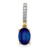 Oval Gemstone & Diamond Pendants