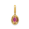 Oval Gemstone and Diamond Halo Pendants
