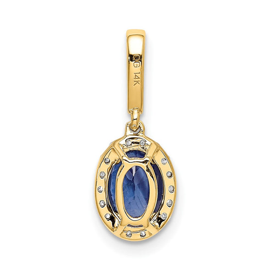 Oval Gemstone and Diamond Halo Pendants