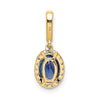 Oval Gemstone and Diamond Halo Pendants