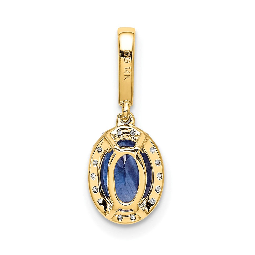 Oval Gemstone and Diamond Halo Pendants