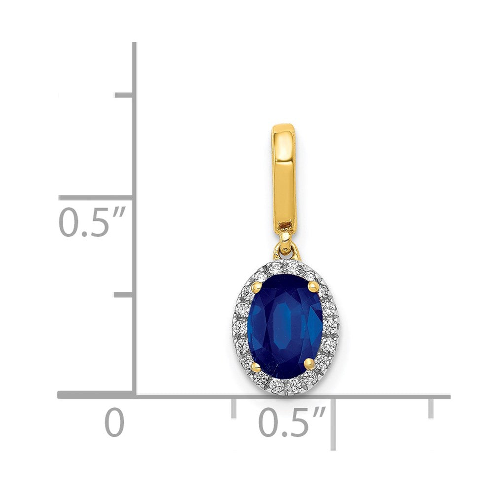 Oval Gemstone and Diamond Halo Pendants