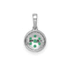Gemstone & Diamond Halo Circle Pendants
