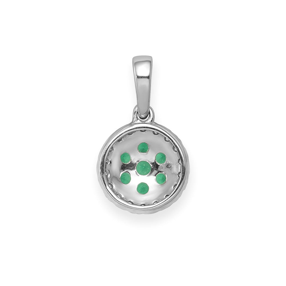 Gemstone & Diamond Halo Circle Pendants