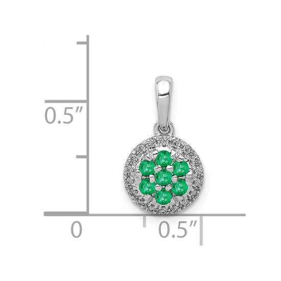 Gemstone & Diamond Halo Circle Pendants