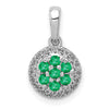 Gemstone & Diamond Halo Circle Pendants