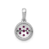 Gemstone & Diamond Halo Circle Pendants