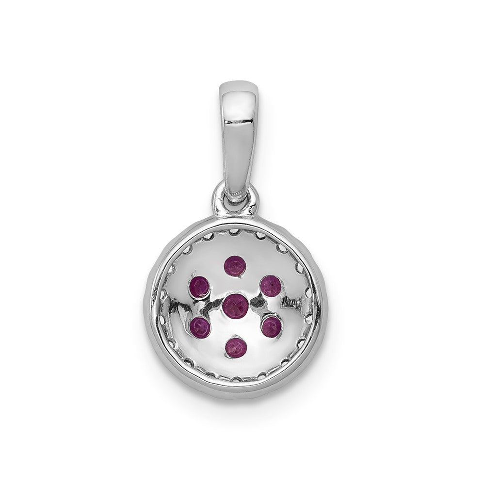 Gemstone & Diamond Halo Circle Pendants