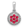 Gemstone & Diamond Halo Circle Pendants