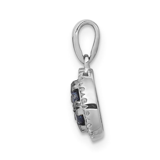 Gemstone & Diamond Halo Circle Pendants