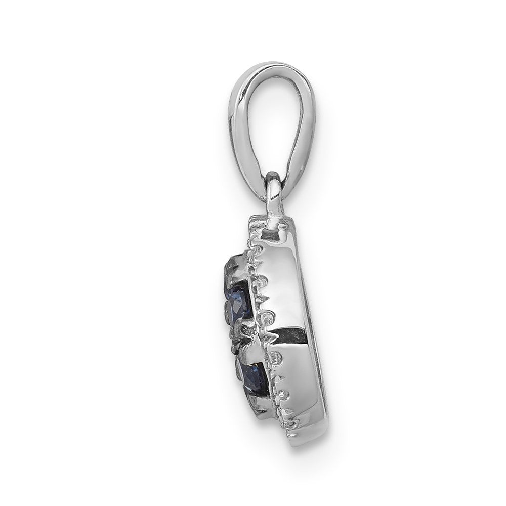 Gemstone & Diamond Halo Circle Pendants
