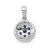 Gemstone & Diamond Halo Circle Pendants