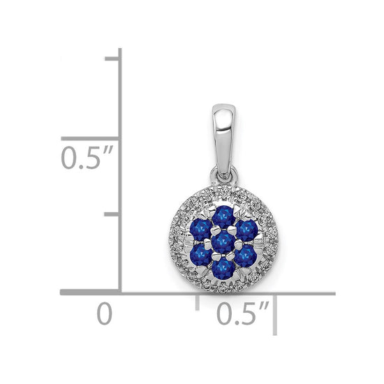 Gemstone & Diamond Halo Circle Pendants