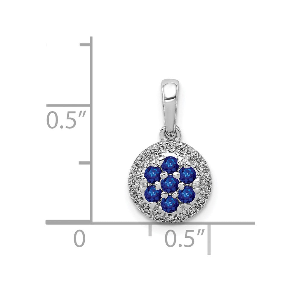 Gemstone & Diamond Halo Circle Pendants