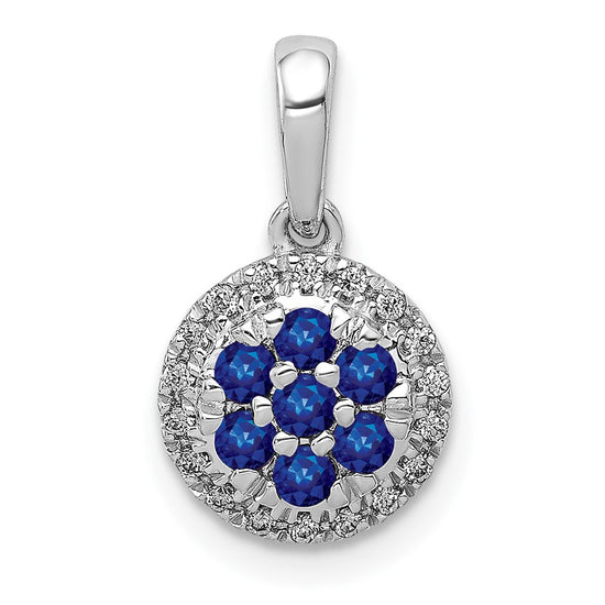 Gemstone & Diamond Halo Circle Pendants