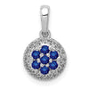 Gemstone & Diamond Halo Circle Pendants