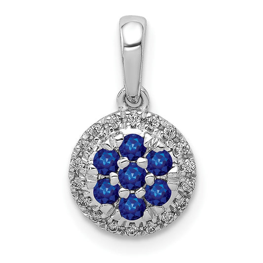 Gemstone & Diamond Halo Circle Pendants