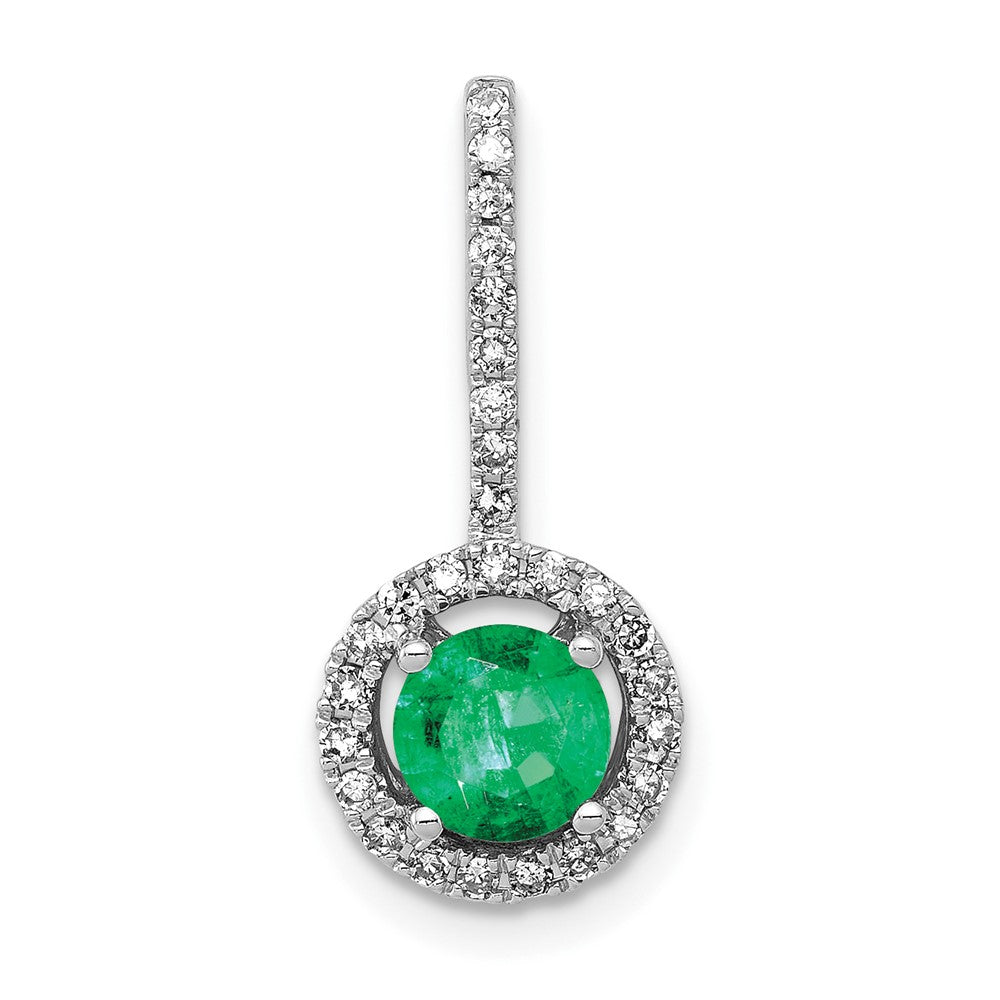 Gemstone and Diamond Halo Pendants