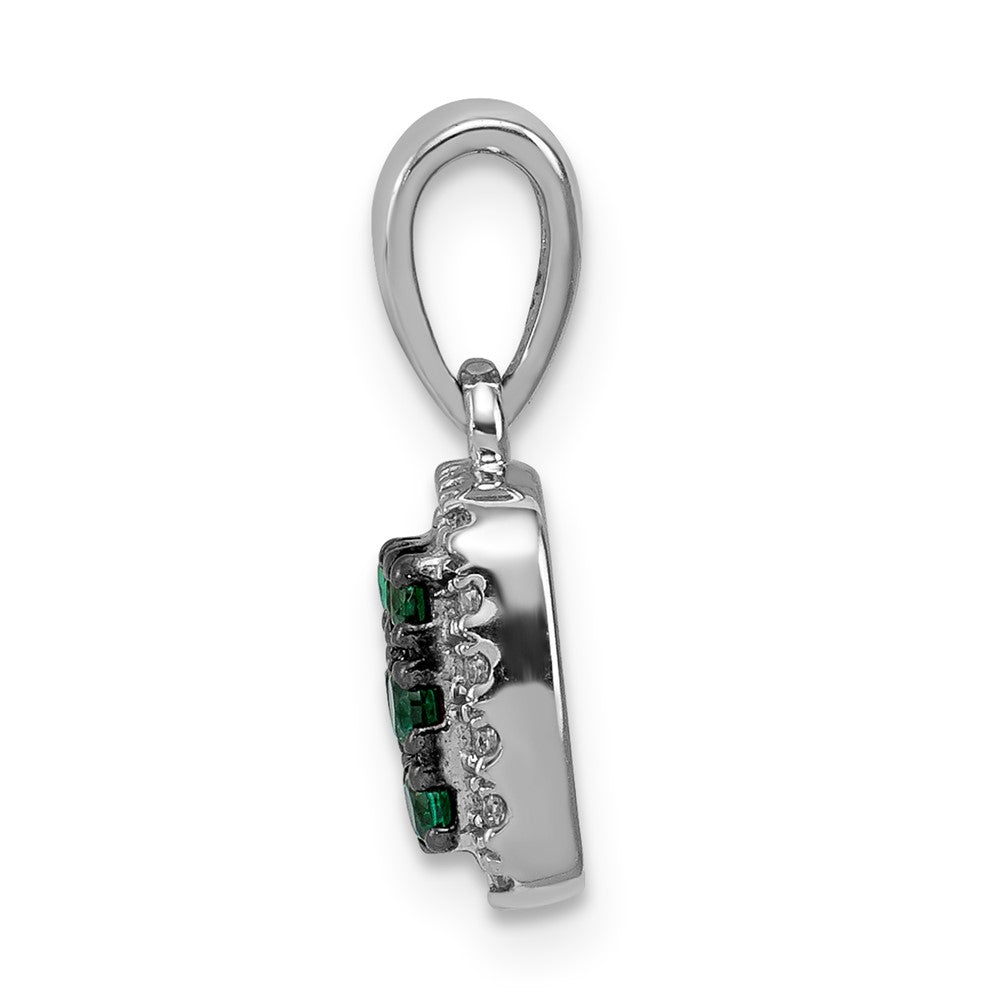 Gemstone & Diamond Square Halo Pendants