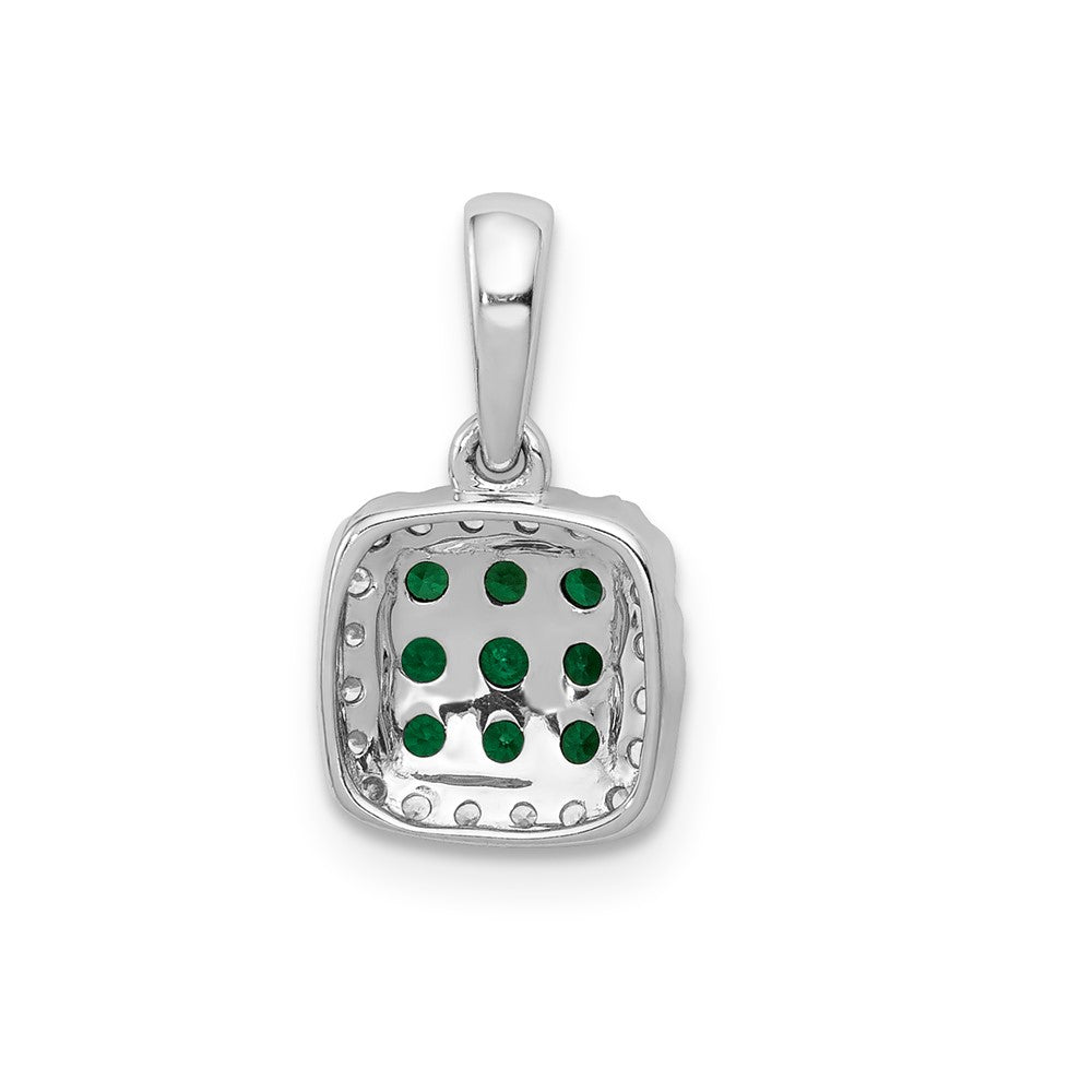 Gemstone & Diamond Square Halo Pendants