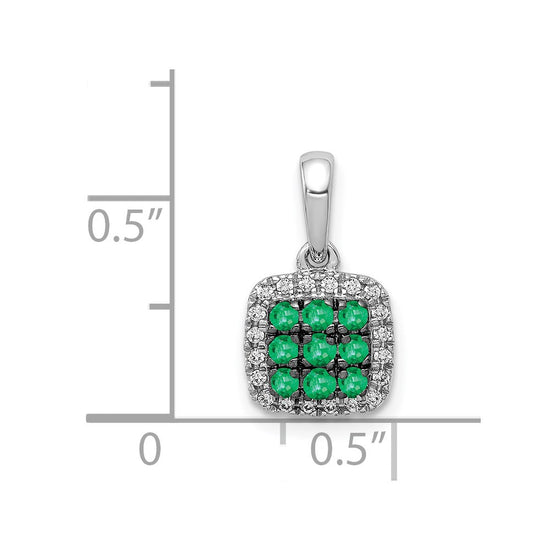 Gemstone & Diamond Square Halo Pendants