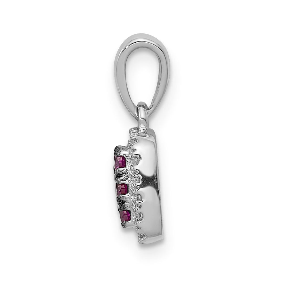 Gemstone & Diamond Square Halo Pendants