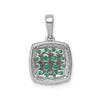 Gemstone & Diamond Square Halo Pendants
