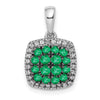 Gemstone & Diamond Square Halo Pendants