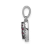 Gemstone & Diamond Square Halo Pendants