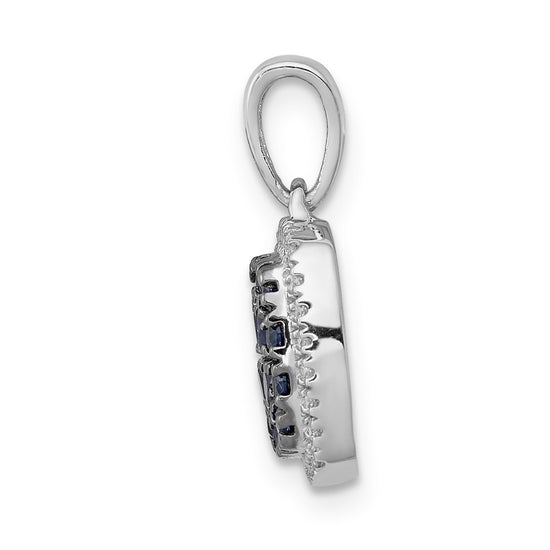 Gemstone & Diamond Square Halo Pendants